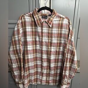 Vintage JCPenney Multicolor Plaid Casual Button Down Shirt
